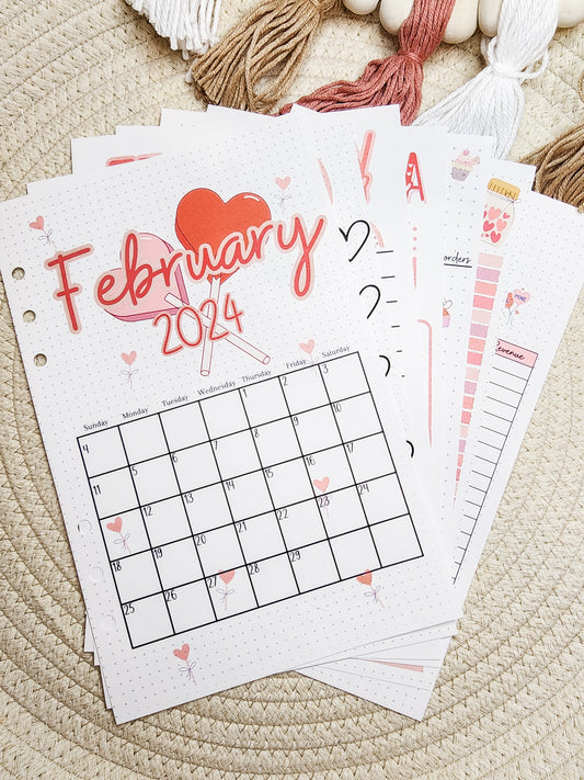 February 2024 Journal Spread (Small Biz Owner Edition)