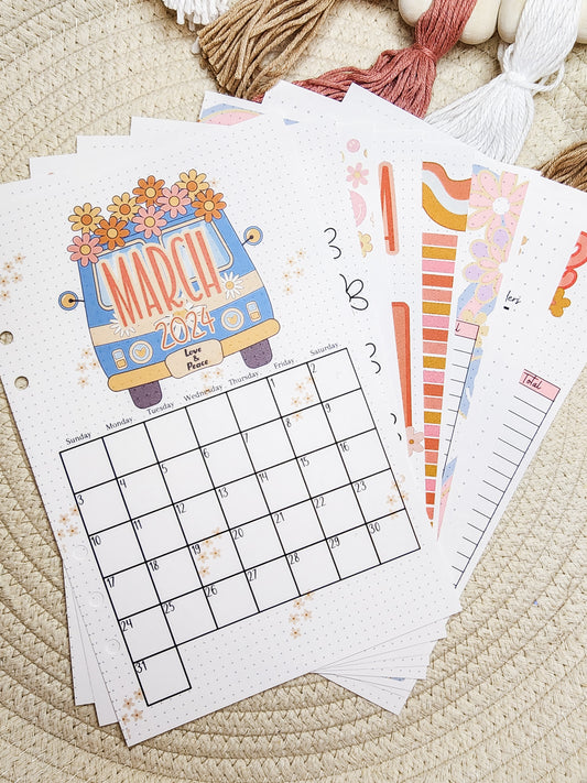 March 2024 Journal Spread (Small Biz Owner Edition)