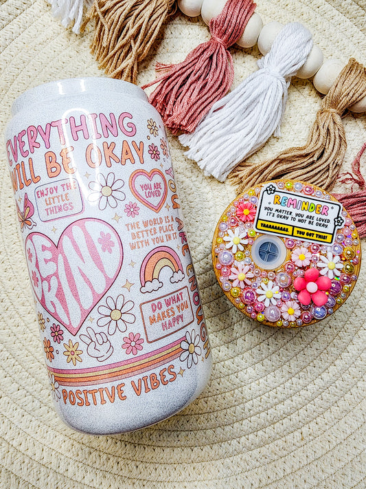 Be Kind 16oz Glass Can