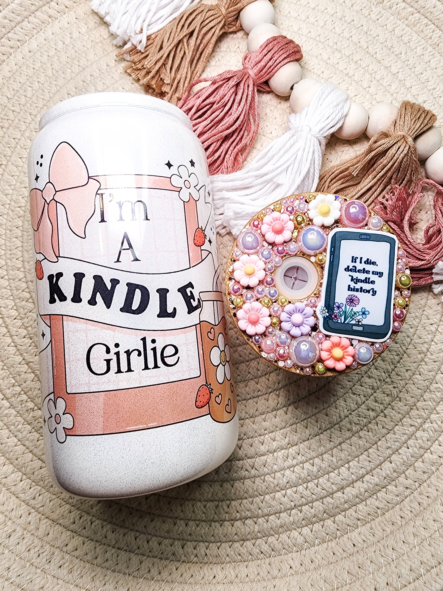 I'm a Kindle Girlie 16oz Glass Can