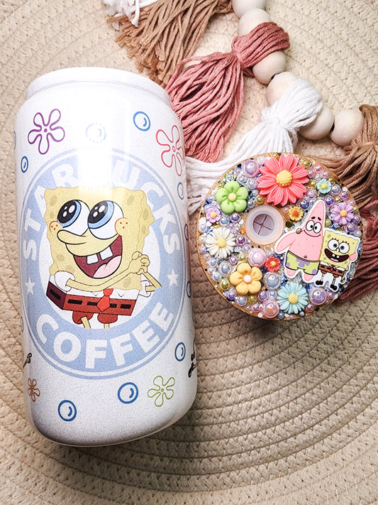 Happy Sponge 16oz Glass Can